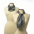 Black Saville Stripe Polyester Scarf - 8"x45"